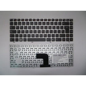 Laptop Keyboard For Chicony QAT10 Black SP Spanish (Silver Frame) MP-11P16E0-6981 PK130PR1C16 QAT10/11