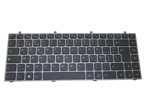 Laptop Keyboard For CLEVO W230ST MP-13C26B0J430 6-80-W2300-240-1 Belgium BE With Grey Frame And Backlit