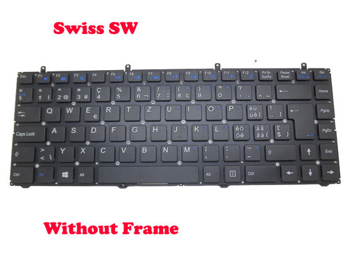 Laptop Keyboard For CLEVO W840SU MP-12R76CH-4306 6-80-W84A0-180-1 Swiss SW Without Frame