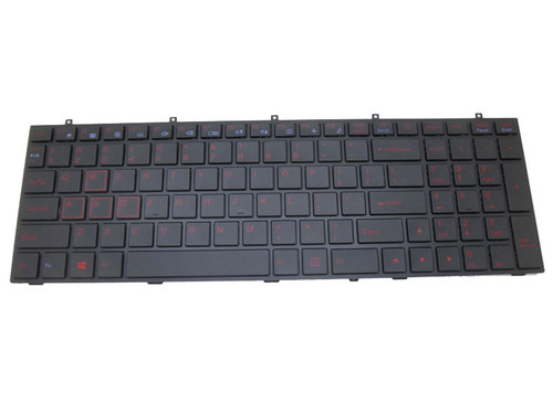 Laptop Keyboard For CLEVO W370ET MP-13H83U4J43094 6-80-W67C0-010-1H U.S.English International UI With Black Frame And Backlit