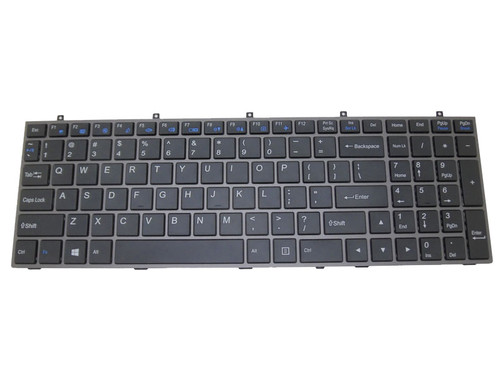 Laptop Keyboard For CLEVO W370ET MP-12A33US-4301W 6-80-W37S0-010-1 6-80-W670STQK-010-W United States US With Grey Frame