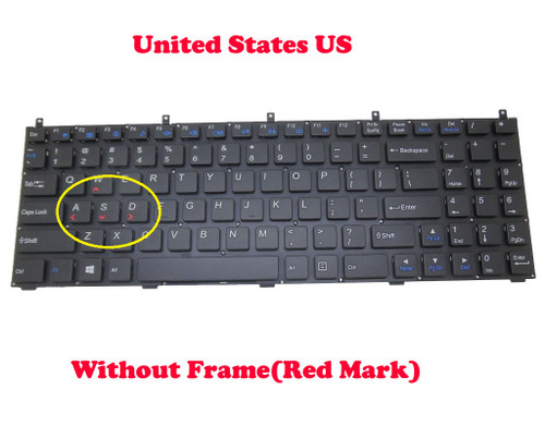 Laptop Keyboard For CLEVO M9800 MP-08J43U4-4304W 6-80-P15S0-010-1 6-80-W67B0-010-1 U.S.English International UI Without Frame