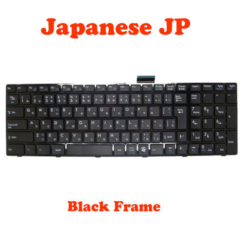 Laptop Keyboard For MSI GE60 Black With Black Frame JP Japan V139922CJ1 JA S1N-3JJP2X1-SA0