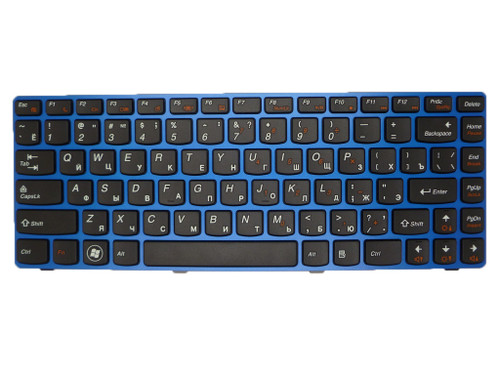 Laptop Keyboard For Lenovo Z370 Z375 Z470 Z475 Russian RU 25012960 AEKL6700230 9Z.N5TSQ.L0R With Blue Frame New