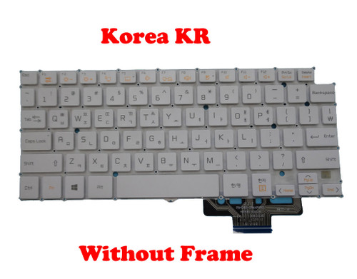 Laptop Keyboard For LG 13Z940 14Z950 AEW73489801 HMB8130ELB13 No Frame White KR Korea