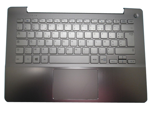 Laptop PalmRest&keyboard For Samsung NP740U3E NP730U3E 740U3E 730U3E France FR BA59-03669B With Touchpad Backlit Silver Single fan New