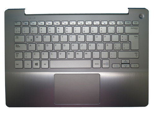 Laptop PalmRest&keyboard For Samsung NP740U3E NP730U3E 740U3E 730U3E Latin America LA BA75-04469K With Touchpad Backlit Silver Single fan New