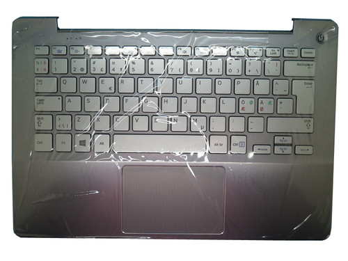 Laptop PalmRest&keyboard For Samsung NP740U3E NP730U3E 740U3E 730U3E Nordic NE BA75-04469H With Touchpad Backlit Silver Single fan New
