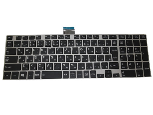 Laptop Keyboard For Toshiba Satellite L50-A S50 9Z.N7UUC.R0J NSK-TVRUC 0J Japanese JP JA black with silver frame new