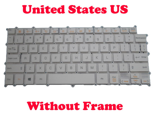 Laptop Keyboard For LG 13Z980 13ZD980 SG-91010-XUA AEW73969822 English US White Without Frame