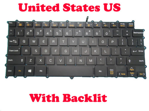 Laptop Keyboard For LG 13Z980 13Z980-B 13Z980-G 13Z980-M 13Z980-T 13ZD980 13ZD980-G 13ZD980-M English US Black Without Frame & With Backlit