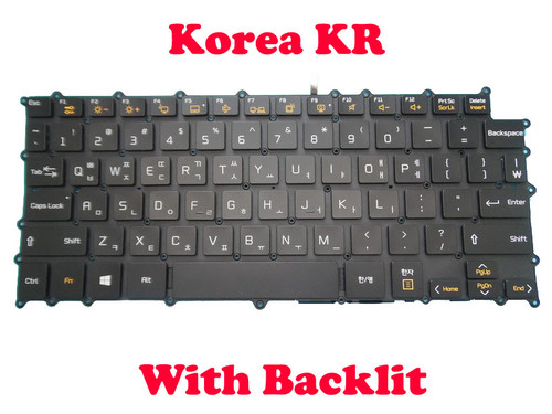 Laptop Keyboard For LG 13ZD980-T LG13Z98 13Z980-GA56J 13Z980-GA5CJ 13Z980-GR55J 13Z980-GR56J 13Z980-MR33J 14Z980-A 14Z980-G 14Z980-GA55J 14Z980-GR55J Korea KR Black Without Frame & With Backlit
