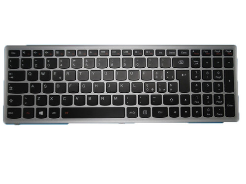 Laptop Keyboard For Lenovo Z510 Z505 Z501 S500AT Italy IT 25213683 PK130T32A17 9Z.NAFBT.Q0E With Silver Frame Backlit New