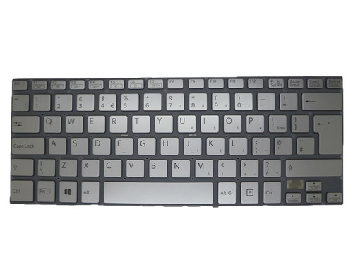 Laptop Keyboard For SONY For VAIO SVF14A SVF14A15ST SVF14A1C5E SVF14A1M2E SVF14A1S9R 9Z.NABBQ.10U 149238621GB AEGD5E010203A V141106CK1UK 149238021GB AEGD5E010203A United Kingdom UK Silver Without Backlit New