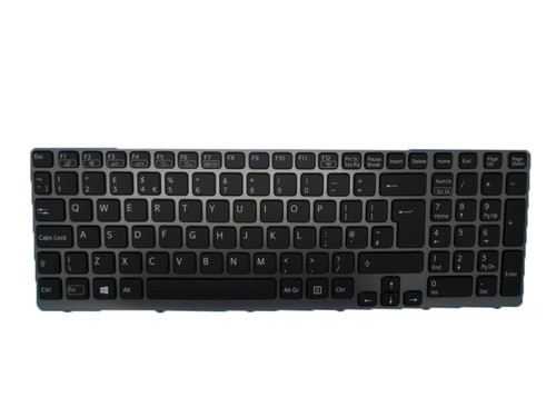 Laptop Keyboard For SONY VAIO SVE15 Series 9Z.N6CBQ.K0U 149078011GB AEHK5E030203A United Kingdom UK Black With Backlit Gray Frame New