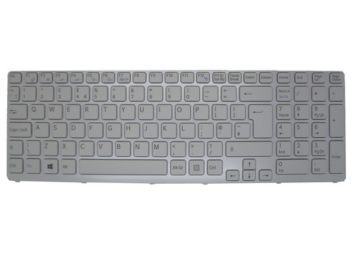 Laptop Keyboard For SONY For VAIO SVE151 SVE17 Series V133830BK3UK3A 149168711GB 90.4XW07.10U United Kingdom UK White With Frame New