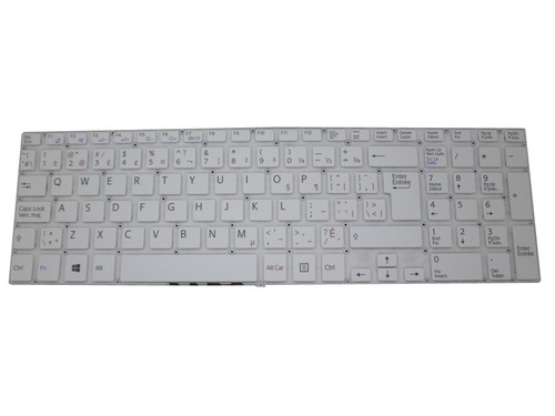 Laptop Keyboard For SONY For VAIO SVF152 SVF153 SVF15213CDW SVF15215CDW SVF152190S SVF153290S MP-12Q26CU-9201 149240051CA AEHK9K012203A Canada CA White Without Frame New