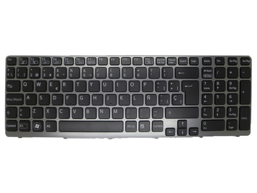 Laptop Keyboard For SONY For VAIO SVE15 Series V133946DK3SP 149078511BS V133946DK1SP 149030461ES AEHK5P011203A Spanish SP Black With Backlit Gray Frame New