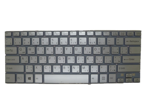 Laptop Keyboard For SONY For VAIO SVF14 SVF14213SA SVF14213SF SVF14213SG SVF14218SA SVF14219SA SVF14219SF SVF14219SG V141506CS1AR 149238881SA AEHK8Q010303A Arabia AR Silver New