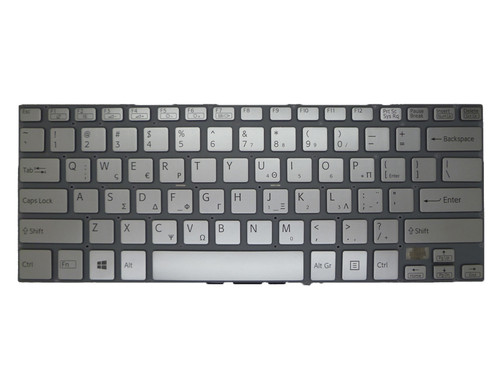 Laptop Keyboard For SONY For VAIO SVF14A SVF14A15ST SVF14A1C5E SVF14A1M2E SVF14A1S9R 9Z.NABBQ.10L 149238591GR AEGD5+010203A Greek GK Silver With Backlit New