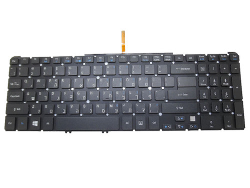 Laptop Keyboard For ACER Aspire M5-581 M3-581 V5-571 V5-531 NSK-R3KBW 0A 9Z.N8QBW.K0A NK.I1717.075 MP-11F5 Hebrew HB Without Frame & With Backlit