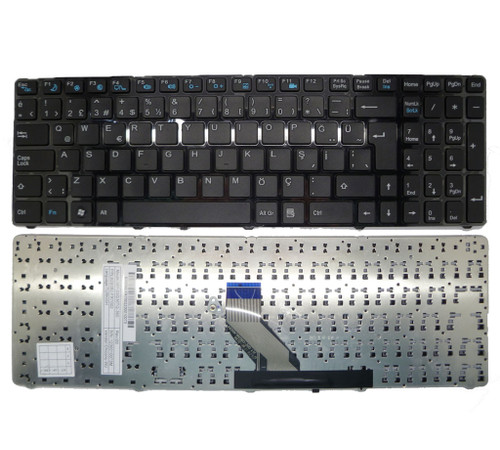 Laptop Keyboard For ECS MT50 MT50II1 MT50IN MP-09Q36TQ-360 82B382-FR7002 Turkish TR Black With Frame New