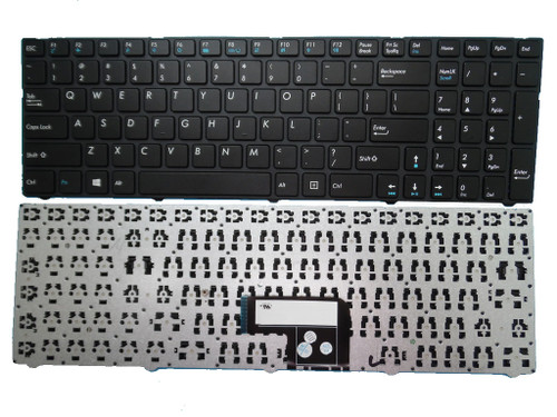 Laptop Keyboard For Pegatron C15 V150062AS UI United States US New With Shiny black Frame