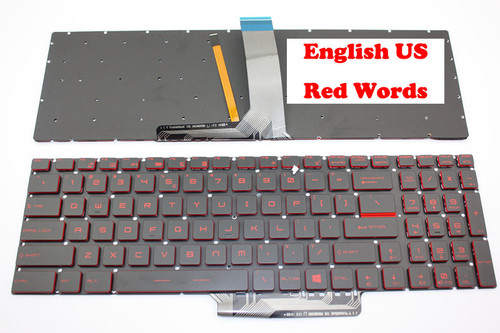 Laptop Keyboard For MSI GS70 2OD 6QC 6QE ONC 2PC 2PE 2QD 2QE 2QE16SR51 2QE16SR51R 2QE16SR51S United States US With Red Backlit