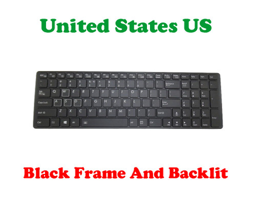 Laptop Keyboard For Gigabyte P37K P37K V3 P37X V4 P37X V5 P37X V6 P37X V6-PC4D P37X V6-PC4K4D English US With Black Frame And Backlit