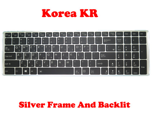 Laptop Keyboard For Gigabyte P35X P35X V3 P35X V4 P35X V5 P35X V6 P35X V6-PC4D P35X V6-PC4K4D P35X V7 Korea KR With Silver Frame And Backlit