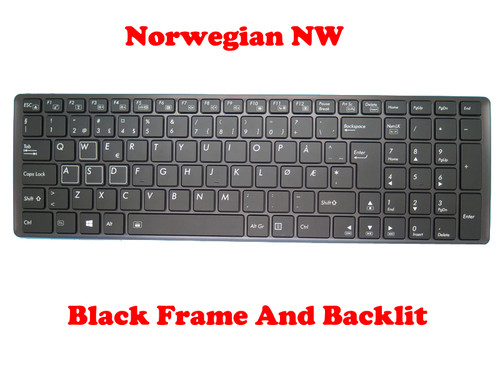 Laptop Keyboard For Gigabyte P37K P37K V3 P37X V4 P37X V5 P37X V6 P37X V6-PC4D P37X V6-PC4K4D Norwegian NW With Black Frame And Backlit