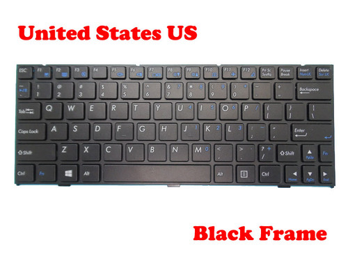 Laptop Keyboard For CLEVO M1110 M1110Q M1111 M1115 MP-08J63US-4305W 6-80-W51L0-010-1 United States US Black Frame