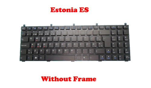 Laptop Keyboard For CLEVO M9800 MP-08J46EE-4302 6-8-X5100-390-1 Estonia ES Without Frame