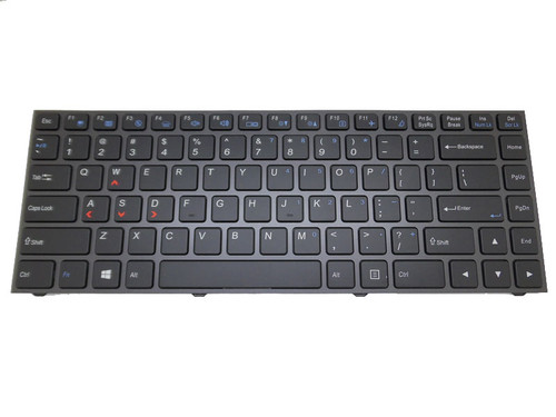 Laptop Keyboard For CLEVO P640 MP-13C26USJ4303 6-80-P6400-011-1 United States US With Grey Frame And Backlit