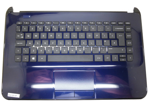Laptop PalmRest&keyboard For HP 14-D000 Blue C Shell 749779-031 1A32HGQ00600G With Black Keyboard United Kingdom UK Scratches on the surface