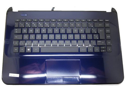 Laptop PalmRest&keyboard For HP 14-D000 Blue  C Shell 749779-201 1A32HTS00600G With Black Keyboard Brazilian BR Scratches on the surface