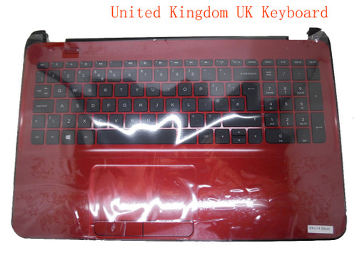 Laptop PalmRest&keyboard For HP 15-D000 747142-031 1A32FUL00600G Red C Shell With Black Keyboard United Kingdom UK