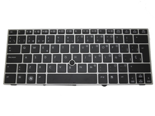 Laptop Keyboard For HP EliteBook 2170p SG-49400-2EA SN8111 693362-071 90.4RL07.I0S 677598-071 With Pointing Stick With Silver Frame Black Spanish SP