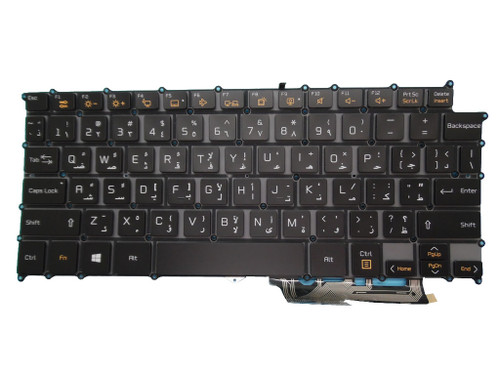 Laptop Keyboard For LG 13Z970 13ZD970 HMB8150ELA18 AEW73769924 LG13Z97 13Z970-G 13ZD970-G 13Z970-ER33J 13Z970-UAAW5U1 13Z970-MRS1J Arabia AR Black Without Frame & Backlit