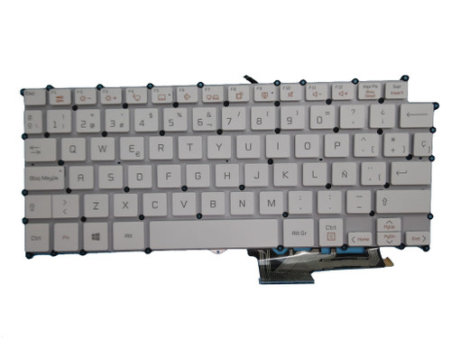 Laptop Keyboard For LG 13Z970 HMB8150ELB02 AEW73769903 LG13Z97 13ZD970 13Z970-G 13ZD970-G 13Z970-ER33J 13Z970-UAAW5U1 13Z970-MRS1J Spain SP White Without Frame & Backlit