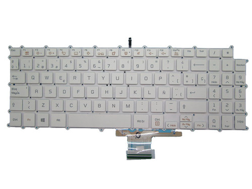 Laptop Keyboard For LG 15Z980 15ZD980 SG-90930-2EA SN3870BL1 Spain SP White Without Frame & With Backlit