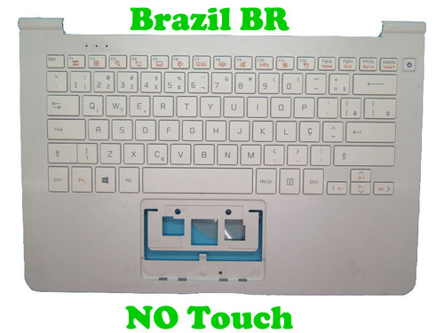 Used Laptop White PalmRest& White Keyboard For LG 13U360 13U360-E 13U360-L 13UD360 13UD360-L LG13U36 MBN64242701 Brazil BR NO Touchpad 95% New