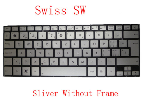 Laptop Keyboard For ASUS UX31 UX31A UX31E UX31L UX31LA Silver Without Frame MP-11B16CH6528 0KNB0-3100SF00 0KN0-LY1SF02 Swiss SW