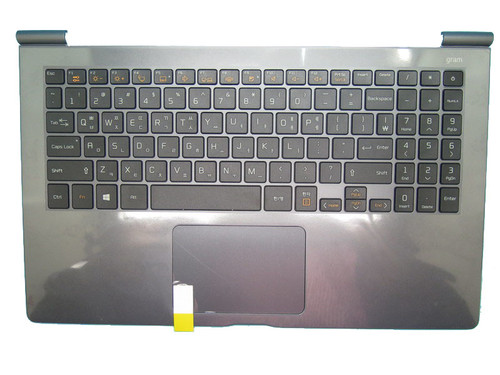 Laptop Grey PalmRest & Black Keyboard For LG Gram 15Z960 13N1-1KA0201 15Z960-G 15Z960-G.AA12J 15Z960-G.AA1GJ 15Z975 15Z975-G 15ZD975 15ZD975-G LG15Z975 ABQ74104301 With Touch Korea KR New