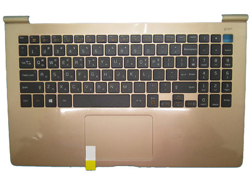 Laptop Gold PalmRest & Black Keyboard For LG Gram 15Z960 13N1-1KA0201 15Z960-G 15Z960-G.AA12J 15Z960-G.AA1GJ 15Z975 15Z975-G 15ZD975 15ZD975-G LG15Z975 ABQ74104301 With Touch Korea KR New