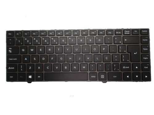 Laptop Keyboard For Shuttle SHM16G38PA-F511 82R-14D250-4217 16G3JF510PAL-D BR Brazilian With Gray Frame Black