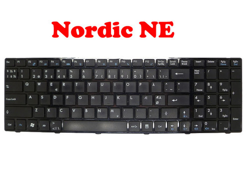 Laptop Keyboard For MSI CR620 Black V111922AK3 S1N-3EDN271-SA0 NE Nordic  90% New