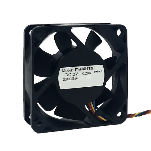 Server Fan For Foxconn PVA060F12H PVA060F12H-P01-AE K650T-A00 27CFM DC12V 0.2A 60*60*20mm 6CM four PWM New