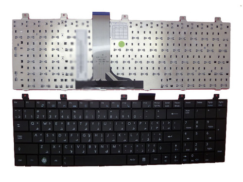 Laptop Keyboard For MSI EX600 CX600 Black AR Arabic (Blue Lable) S1N-3UAR261-C54 MP-09C13A0-359
