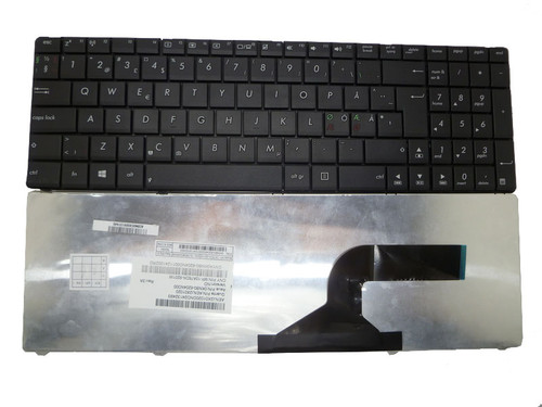 Laptop Keyboard For ASUS N61 N61DA N61J N61JA N61JQ N61JV N61V N61VG N61VN Black NE Nordic With White Label AENJ2X01020 0KNB0-6204ND00 MP-10A76DN-9201W